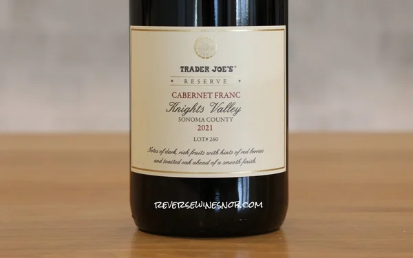Trader Joe's Reserve Reserve Knights Valley Cabernet Franc